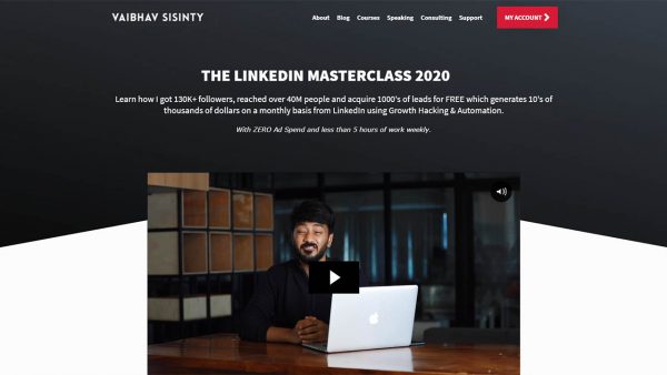 Vaibhav Sisinty – LinkedIn Masterclass 2020