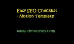 Easy SEO Checklist - Notion Template